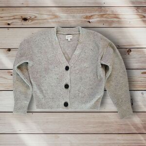 Frank & Oak Women's Cream Cardigan Sweater